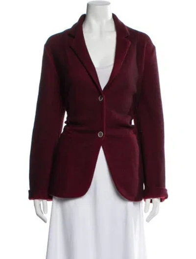 Pre-owned Avant Toi Merino Wool Blazer In Burgundy