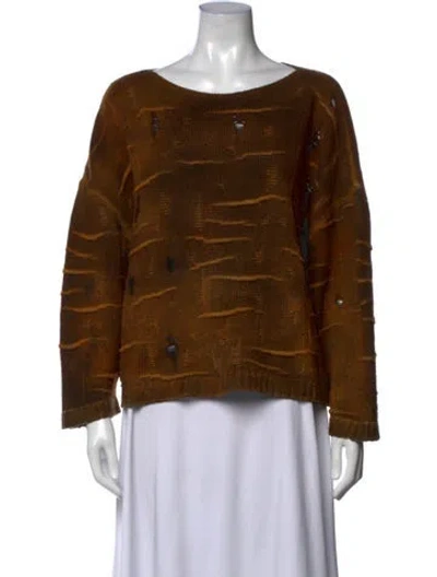 Pre-owned Avant Toi Merino Wool Crew Neck Sweater In Brown