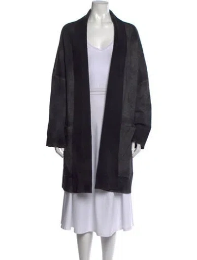 Pre-owned Avant Toi Merino Wool Open Front Sweater In Grey
