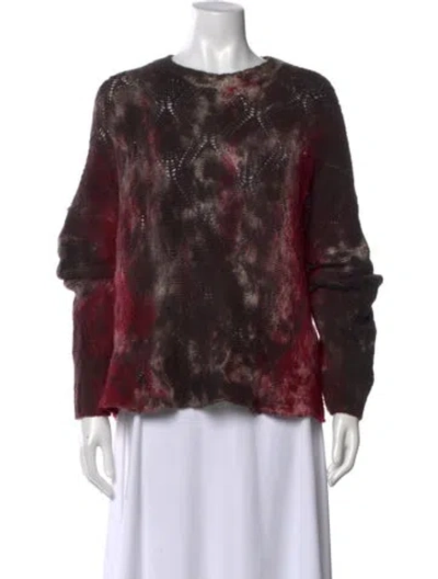 Pre-owned Avant Toi Merino Wool Tie-dye Print Sweater W/ Tags In Black