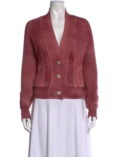 Pre-owned Avant Toi Merino Wool V-neck Sweater In Pink