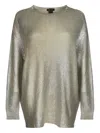 Avant Toi Metallic Sweater In Neutral
