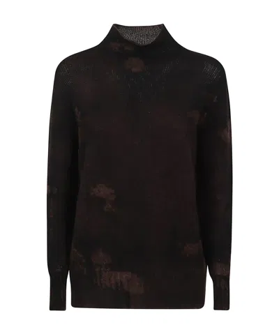 Avant Toi Mock Neck Sweater In Brown