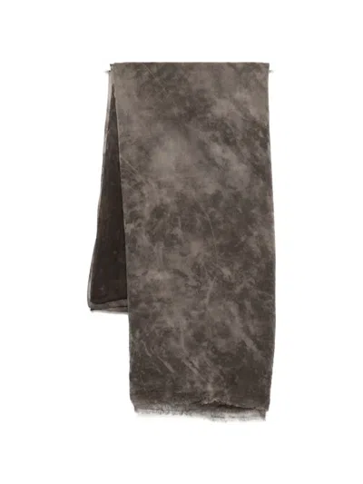 Avant Toi Mottled-print Scarf In Gray