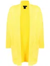 Avant Toi Open Front Knit Jacket In Yellow