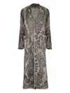 Avant Toi Open-front Long Cardigan In Gray