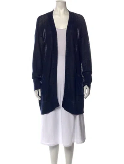 Pre-owned Avant Toi Open Front Sweater In Blue