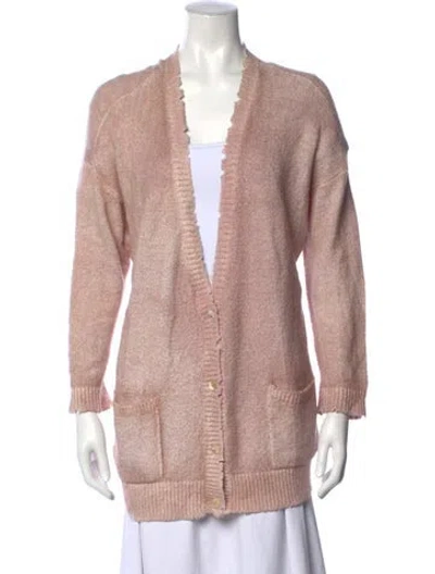 Pre-owned Avant Toi Open Front Sweater In Pink