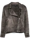 Avant Toi Open-knit Jacket In Black