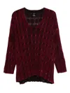 Avant Toi Open-knit Jumper In Red