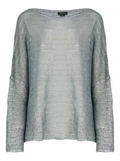 AVANT TOI OPEN-KNIT METALLIC-EFFECT SWEATER