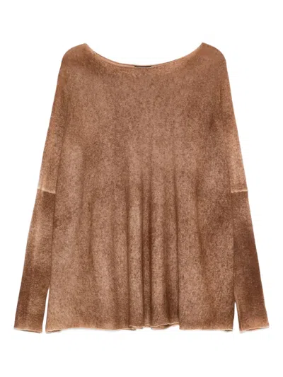 Avant Toi Painted Cashmere Sweater In Brown