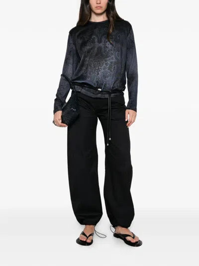 Avant Toi Paisley-print Sweater In Blue