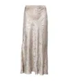Avant Toi Marbled-effect Midi Skirt In Nude