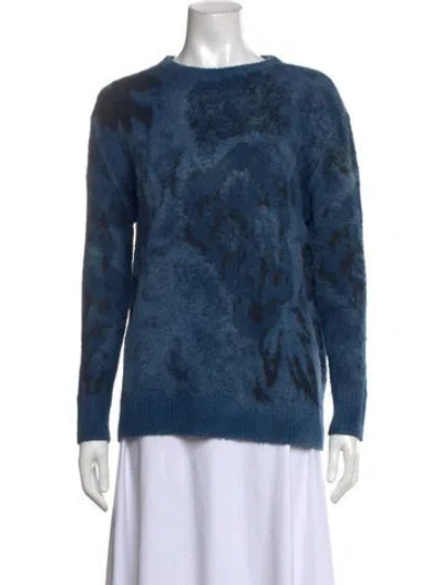 Pre-owned Avant Toi Patterned Crew Neck Sweater In Blue