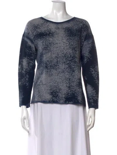 Pre-owned Avant Toi Patterned Crew Neck Sweater In Blue