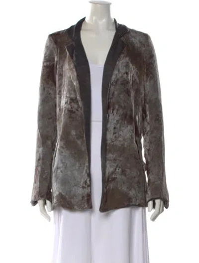 Pre-owned Avant Toi Patterned Open Front Sweater In Gray