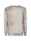 Avant Toi Patterned Sweater In Neutral