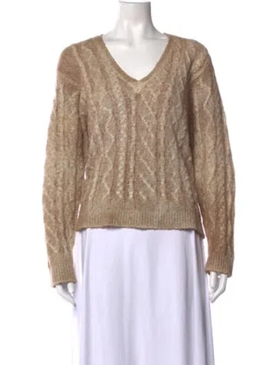 Pre-owned Avant Toi Patterned V-neck Sweater In Neutrals