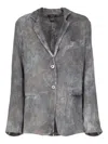 Avant Toi Grey Silk Blazer In Gray