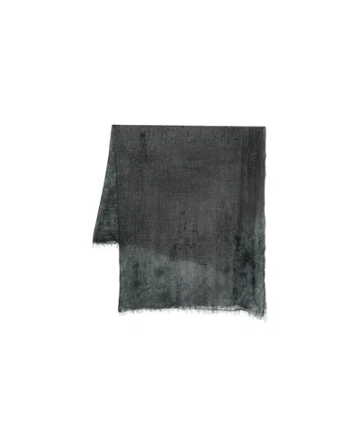 Avant Toi Printed Scarf In Black