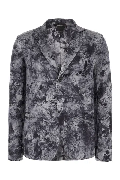 AVANT TOI PRINTED STRETCH SILK SHIRT