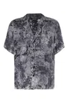Avant Toi Printed Stretch Silk Shirt In 00053