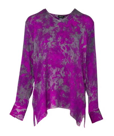 Avant Toi Printed Top In Purple
