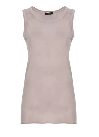 Avant Toi Purple Cotton Crewneck Tank Top In Pink
