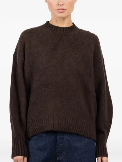 Avant Toi Ribbed Knitwear In Brown