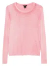 Avant Toi Ribbed Long-sleeve Sweater In Pink