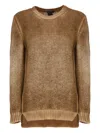 Avant Toi Ribbed-trim Cashmere Sweater In Brown