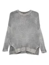 Avant Toi Ribbed-trim Jumper In Gray