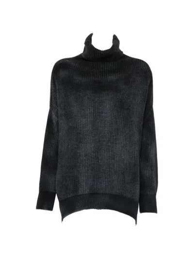 Avant Toi Ribbed-knit Roll-neck Sweater In Black