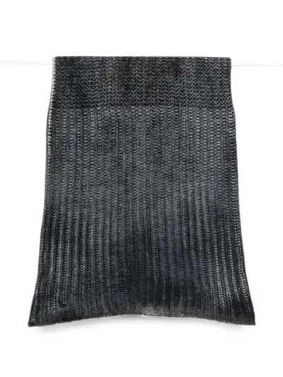 Avant Toi Ribbed-knit Snood Scarf In Black