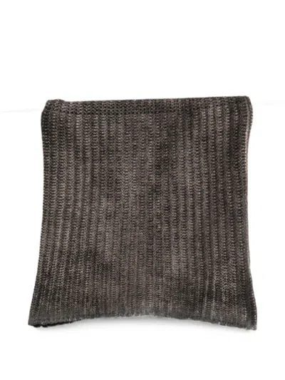 Avant Toi Ribbed-knit Snood Scarf In Gray