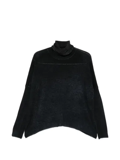 Avant Toi Roll-neck Drop-shoulder Sweater In Blue