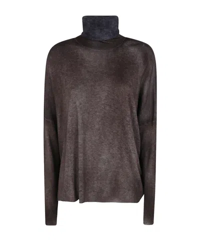 Avant Toi Roll-neck Drop-shoulder Sweater In Brown
