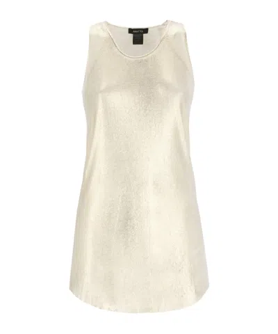 Avant Toi Round Collar Sleeveless Vest In White