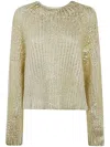 AVANT TOI ROUND NECK JUMPER LAMINATED CHAIN