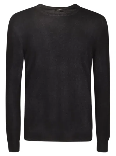 Avant Toi Round Neck Jumper In Navy