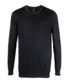Avant Toi Round Neck Pullover In Black