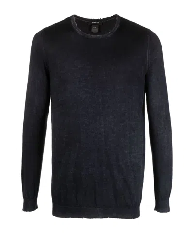 Avant Toi Round-neck Long-sleeved Sweater In Black