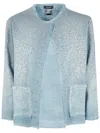 AVANT TOI AVANT TOI ROUND NECK MICRO MAT STITCH JACKET WITH STUDS AND RHINESTONES CLOTHING