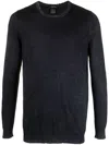 Avant Toi Round Neck Pullover In Blue