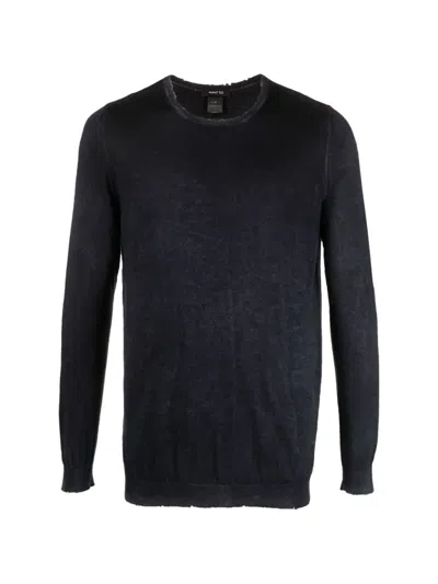 Avant Toi Round Neck Pullover In Black