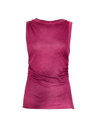 Avant Toi Ruched Top In Pink