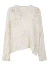 Avant Toi Sequin-embellished Sweater In White