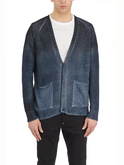 Avant Toi Long-sleeved Knitted Cardigan In Black