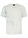 Avant Toi Multicolor Stretch Linen Blend T-shirt In Blue